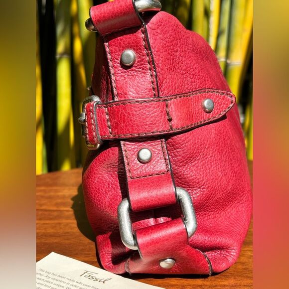 FOSSIL Vintage red bag 🔥 excellent condition 🔥 beautiful 🔥 - Picture 5 of 12
